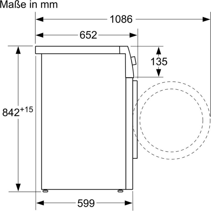 Image du produit Bosch Hausgeräte WTW875W0 (8 kg, Droite)