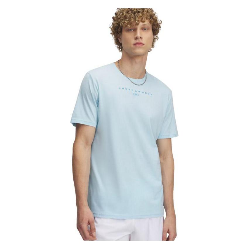 Under Armour, Herren, Sportshirt, T-Shirt Mit Gestapeltem Logo (Xl), Blau, Xl
