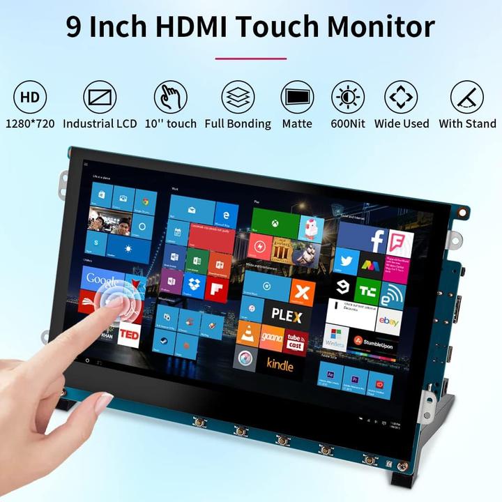 Produktbild Magedok 9 Zoll Raspberry PI Touchscreen Monitor