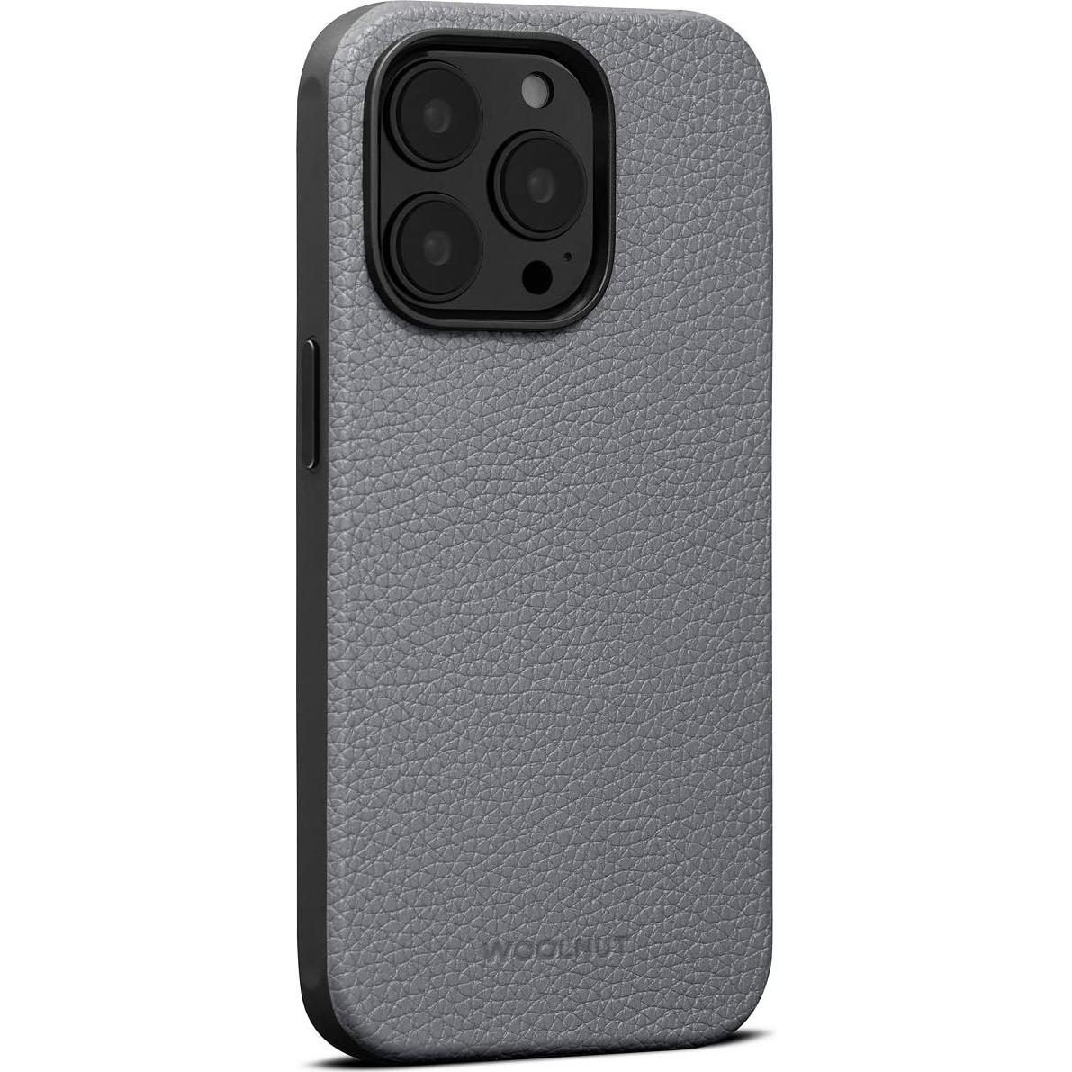 Woolnut Ledercase für iPhone 14 Pro, grau (Apple iPhone 14 Pro), Smartphone Hülle, Grau