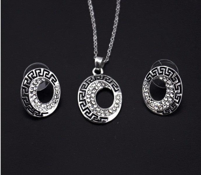 Image du produit Hermex SET collier + pendentif + boucles d'oreilles - argenté (Alliage de zinc)