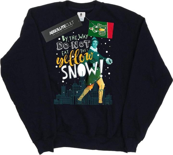 Actual product image Elf Womens/Ladies Yellow Snow Sweatshirt (XL)