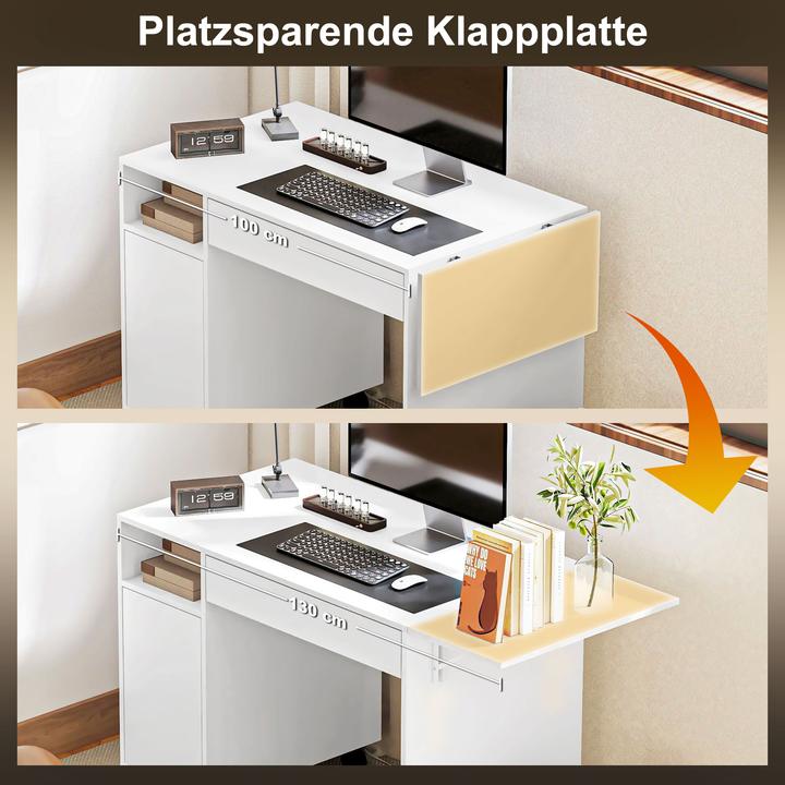 Image du produit Homcom Schreibtisch Spanplatte Weiss