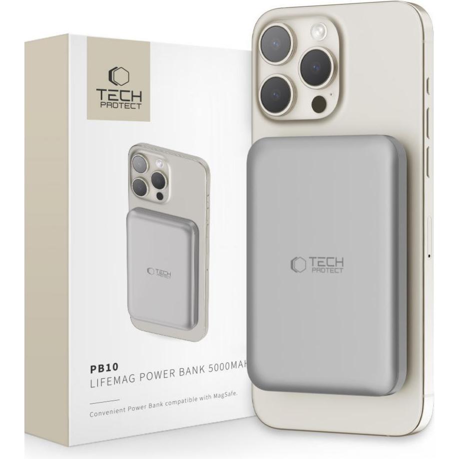 Tech-Protect None (5000 mAh, 15 W), Powerbank