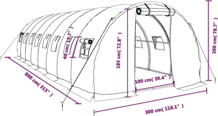 Immagine prodotto vidaXL Gewächshaus