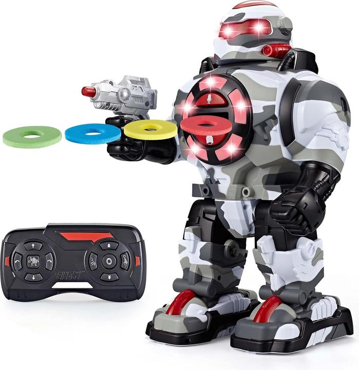 Actual product image Think Gizmos RoboShooter, Robot Toy, Camo White