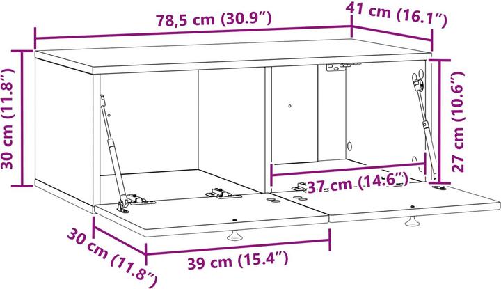 Produktbild vidaXL Wandschränke (41 x 78.50 x 30 cm)