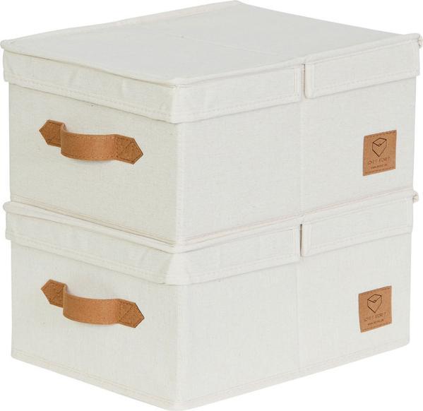 Image du produit Love it Store it Boîte à couvercle rabattable Premium, lot de 2 - Petite (25 x 33 x 16 cm, 13.50 l)
