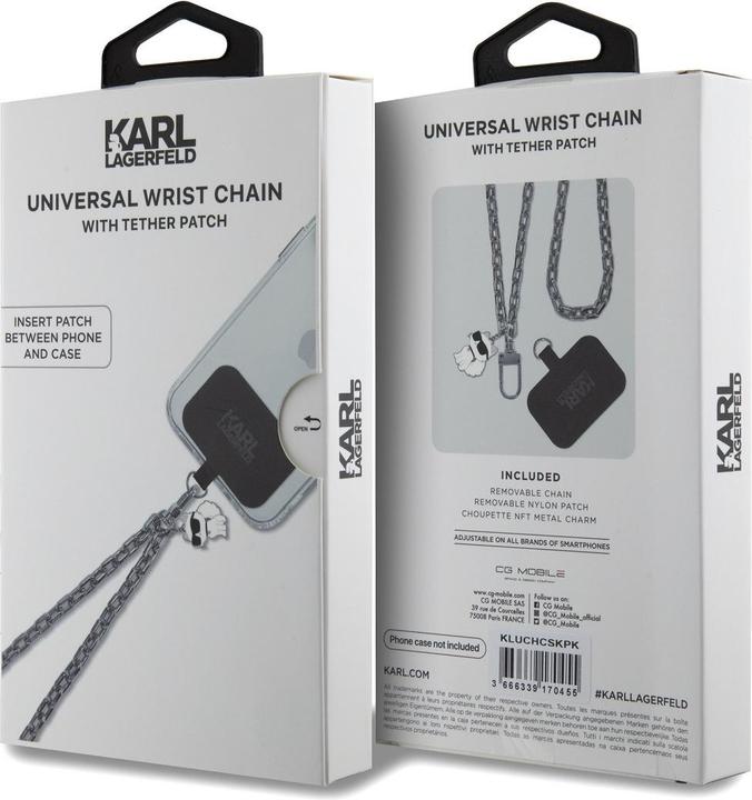 Produktbild Karl Lagerfeld KLUCHCSKPK Universal Universal Hand Strap Choupette srebrny/silver