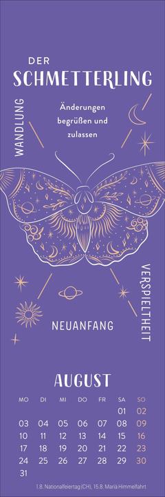 Produktbild Krafttiere Lesezeichen & Kalender 2026 (6 x 18 cm, Harter Einband, Deutsch)