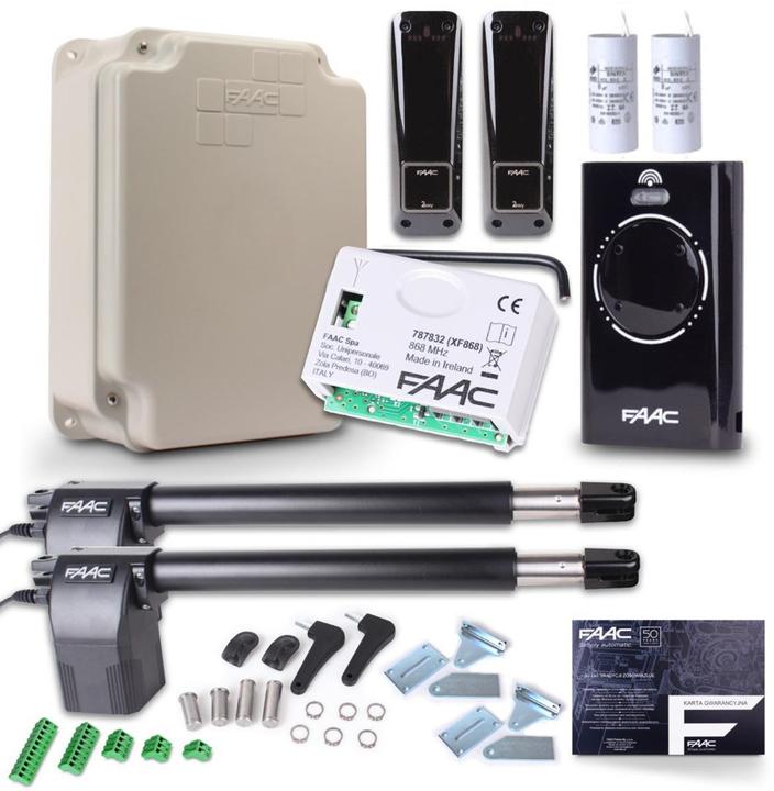 Actual product image FAAC STARTER KIT FOR 2-LEAF DOORS MAX 4M 350KG FOR ALFA 414 LEAF