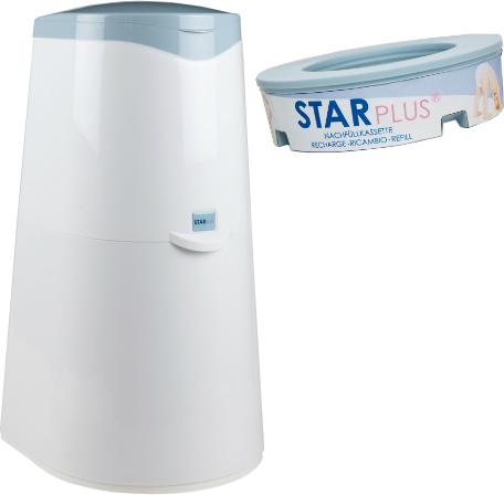 Actual product image Profibaby StarPlus nappy pail with 1 cassette and 1 SGF active filter