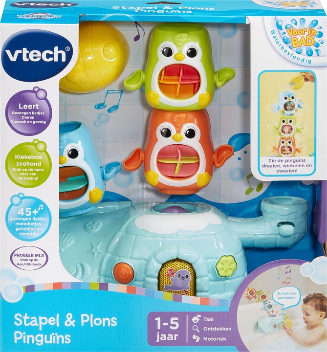 Actual product image VTech Nl Stack & Splash Penguins