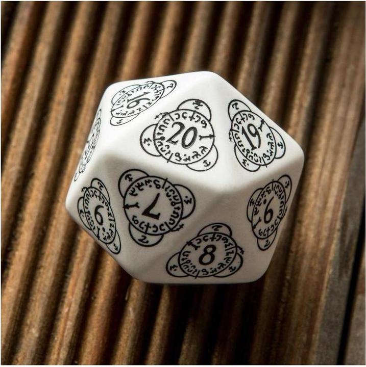 Actual product image Q Workshop 20LEV02 - D20 Level Counter white & black Die (1)