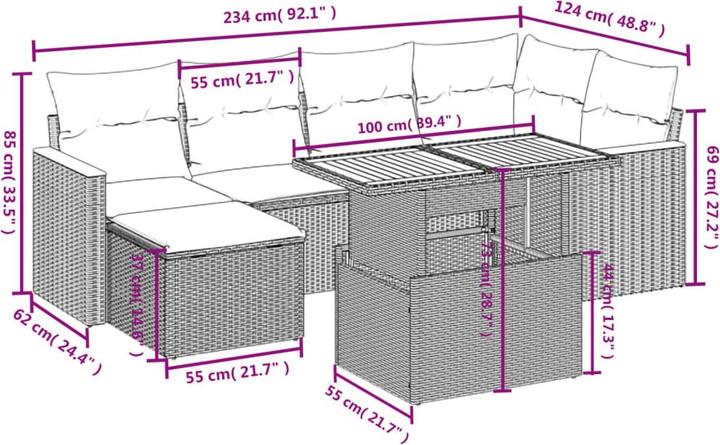 Produktbild vidaXL Garten Sofagarnitur