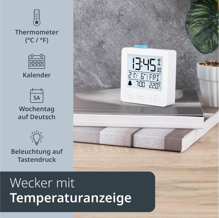 Actual product image ADE Digitalwecker Weiss