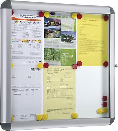 Image du produit kaiserkraft Vitrine d'affichage RONDO (Tableau magnétique, 95 x 100 cm)