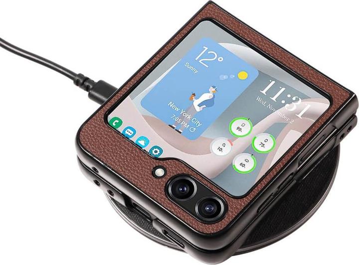 Produktbild Cover-Discount Galaxy Z Flip5 - Hybrid Schutzhülle braun (Samsung Galaxy Z Flip5)