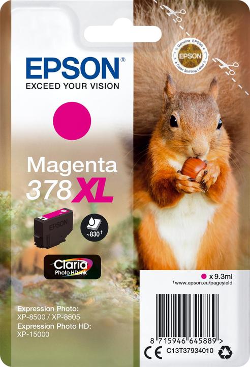 Produktbild Epson Singlepack Magenta 378xl (M)