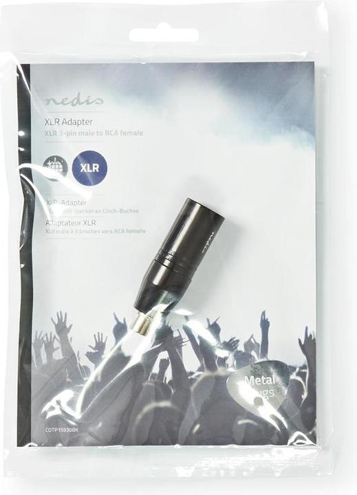 Image du produit Nedis COTP15930BK Adaptateur XLR 3 broches, mâle, femelle, métal