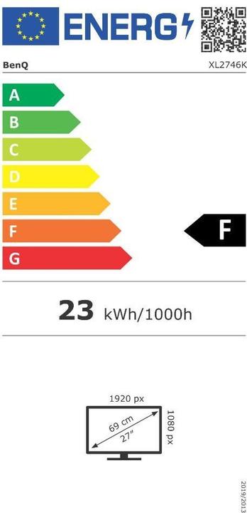Etichetta energetica BenQ Zowie XL2746K (1920 x 1080 pixel, 27")