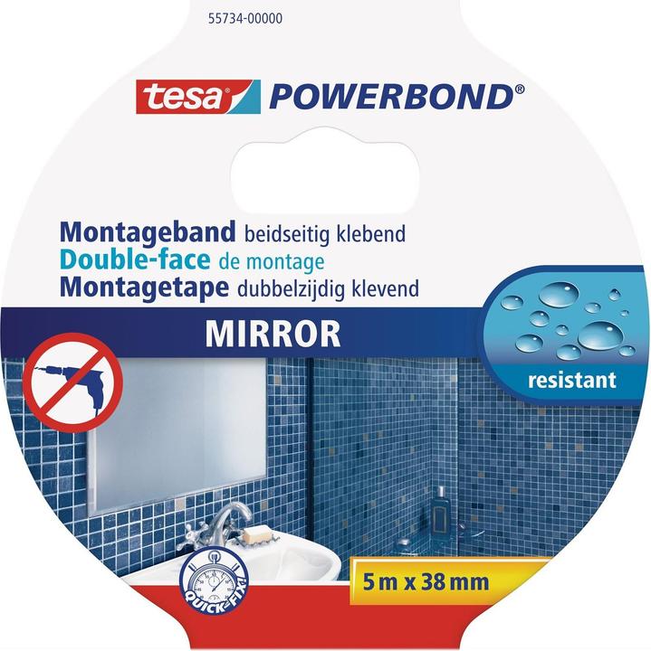Actual product image tesa Powerbond MIRROR double-sided mounting tape for mirrors (38 mm)