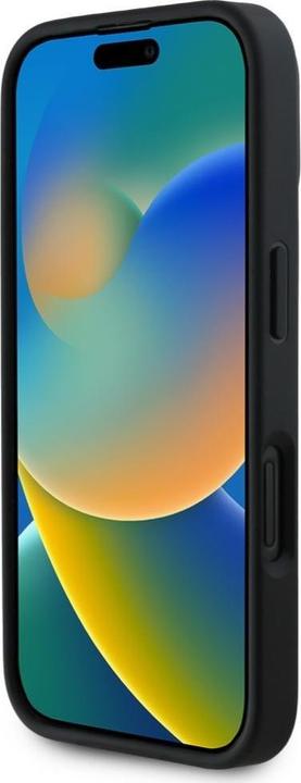 Actual product image Karl Lagerfeld HC 3D Rubber Elongated Glitter iPhone 16 Case - Black (Apple iPhone 16)