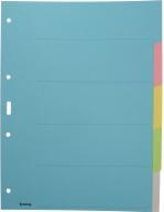 Actual product image Biella A4 index, cardboard 200 g/m2, 5 parts, coloured