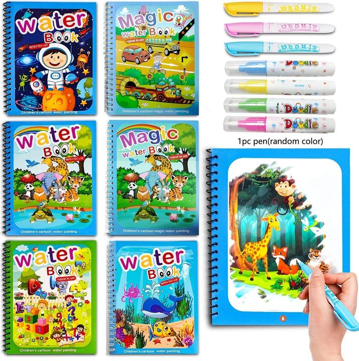 Immagine prodotto Activity Board Libro da colorare ad acqua riutilizzabile, libro magico da colorare ad acqua, giocattolo da