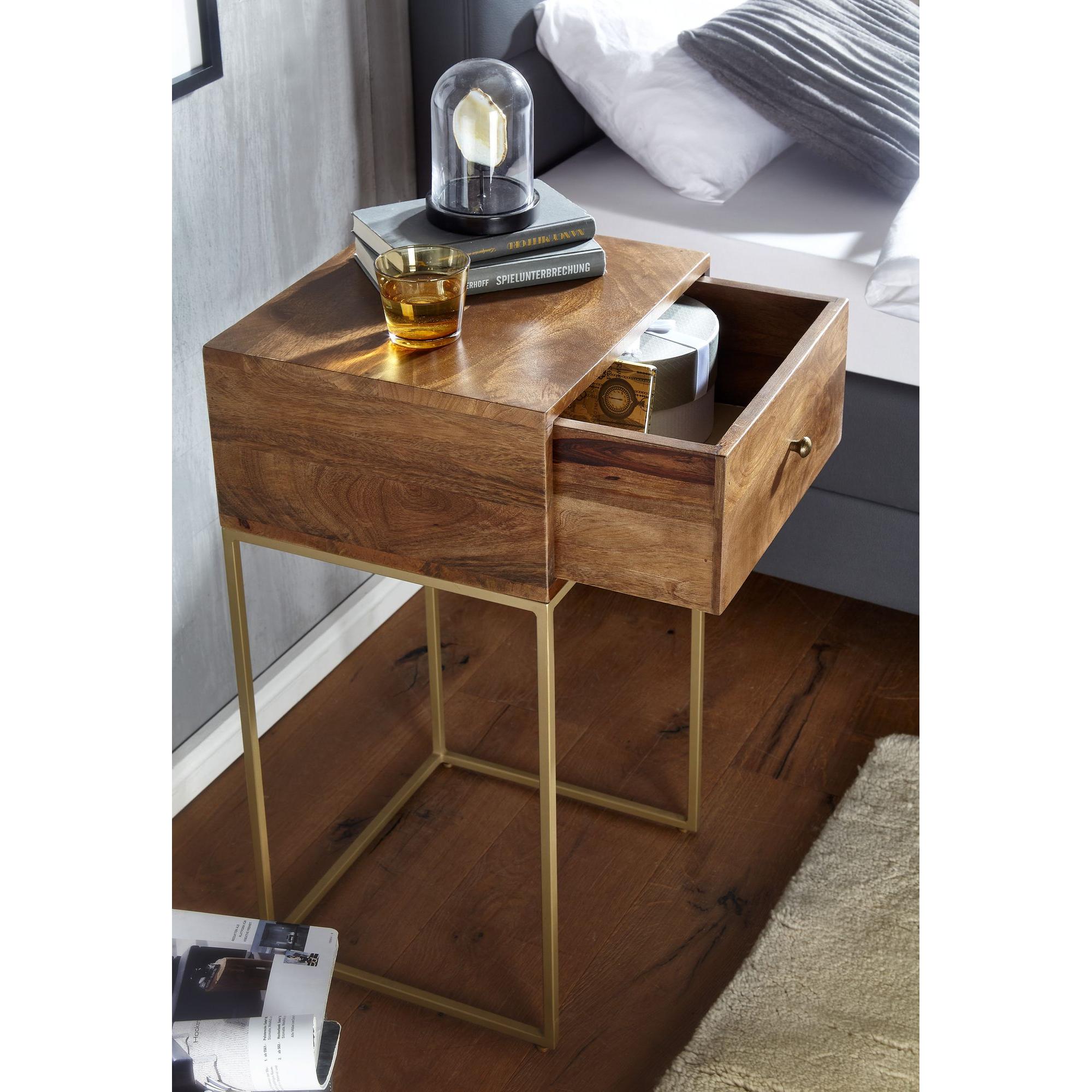 Thumbnail - Wohnling, Nachttisch, Mango (40 x 35 x 75 cm)