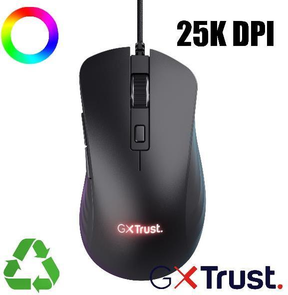 Produktbild Trust Gxt924 Ybar+ Gaming Mouse Black (Kabelgebunden)