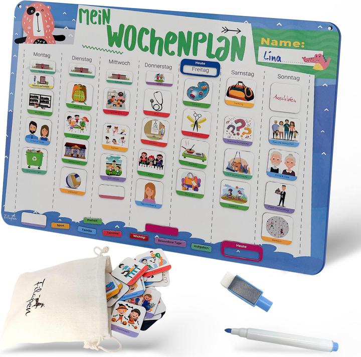 Filapen Weekly planner magnetic board