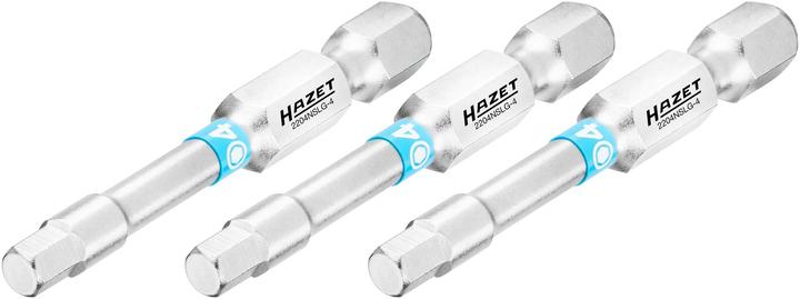Produktbild HAZET Bit 2204NSLG-4/3 ∙ Sechskant6,3 (1/4 Zoll) ∙ Innen Sechskant Profil ∙ 4 mm ∙ Anzahl Werkzeuge… (Innensechskant)