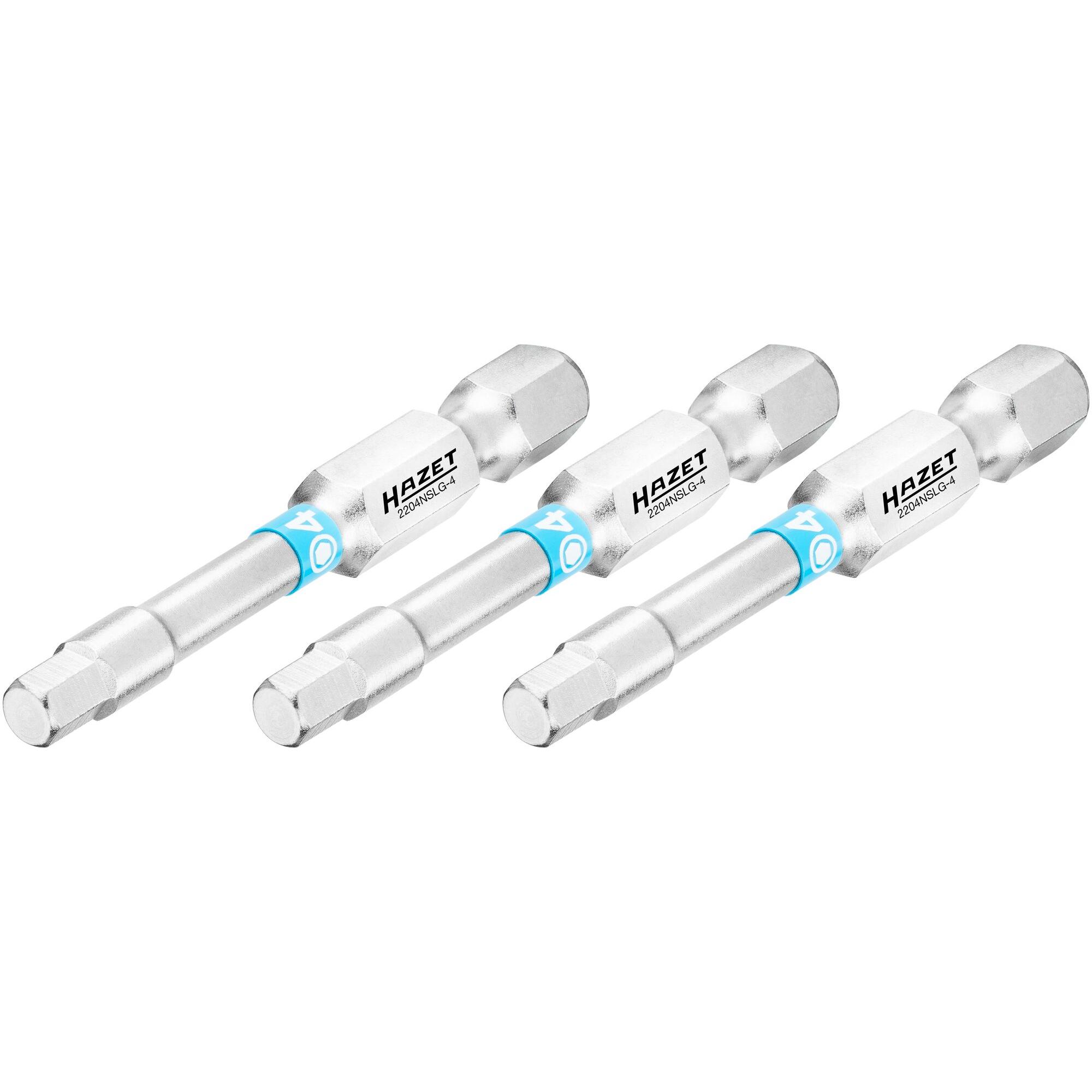 Thumbnail - HAZET, Bits, Bit 2204NSLG-4/3 ∙ Sechskant6,3 (1/4 Zoll) ∙ Innen Sechskant Profil ∙ 4 mm ∙ Anzahl Werkzeuge… (4 mm)