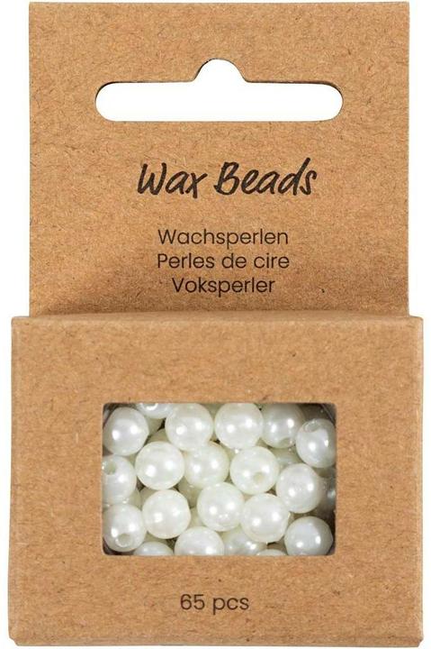 Image du produit Creativ Company Perlen-Set Wachsperlen Weiss, 6 mm, Packungsgrösse: 65