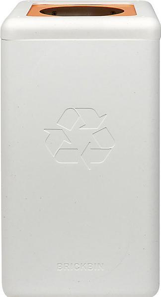 Immagine prodotto ReinigungsBerater Sistema di raccolta differenziata BrickBin, bidone in plastica bianco arancione da 65 L con porta (65 l)