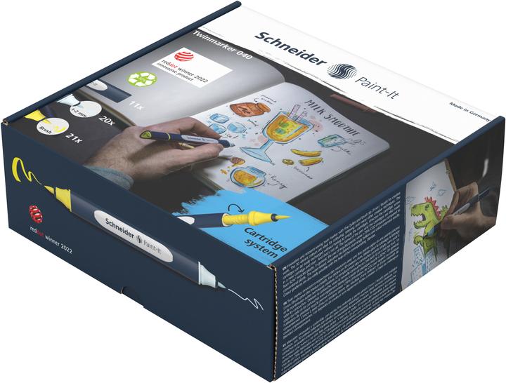 Productafbeelding Schneider Paint-It 040 52 delen kwaststiften assorti kleuren (52x)