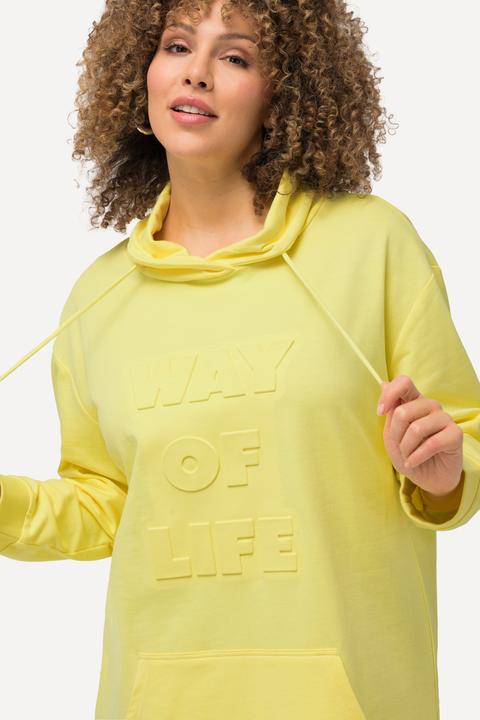 Produktbild Ulla Popken Sweatshirt, 3D-Prägung, Oversized, Stehkragen, Langarm (50, 52)