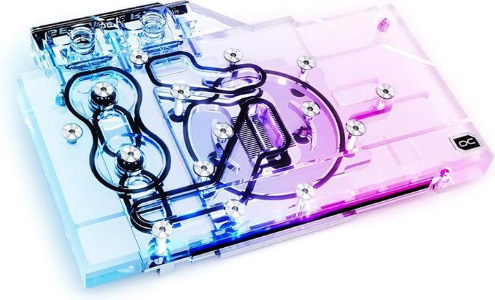 Actual product image Alphacool Ice Block Aurora GPX-N RTX 3070 Gaming Twin Edge with Backplate - Acrylic + Nickel