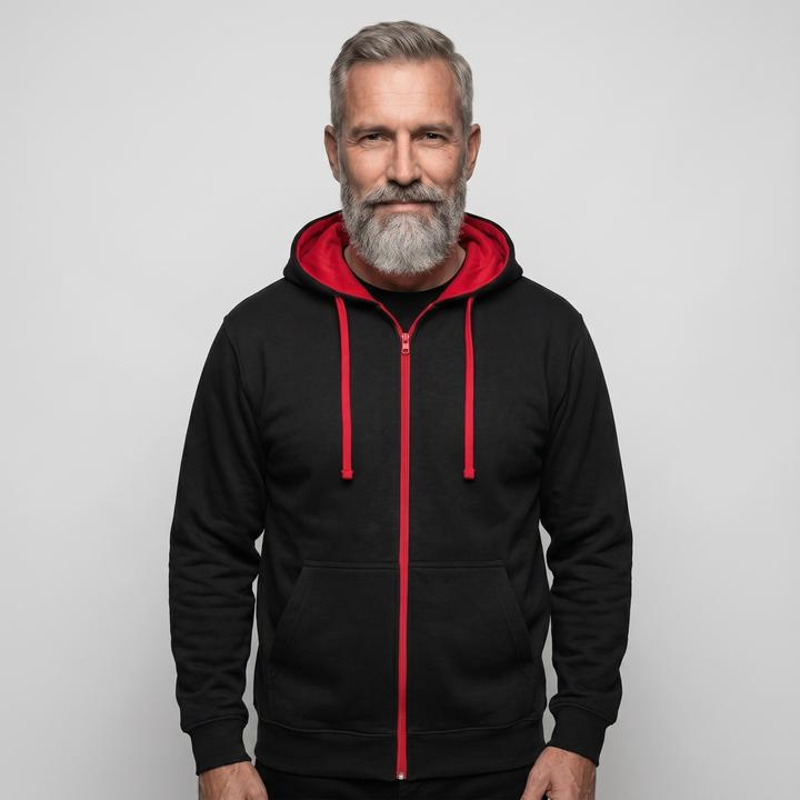 Black, Flame-red
