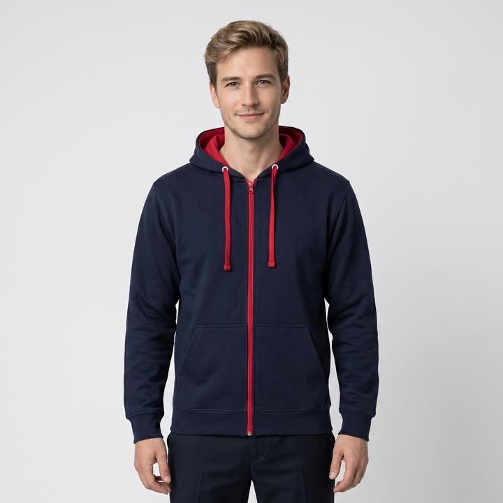 Neues französisches Marineblau/Feuerrot