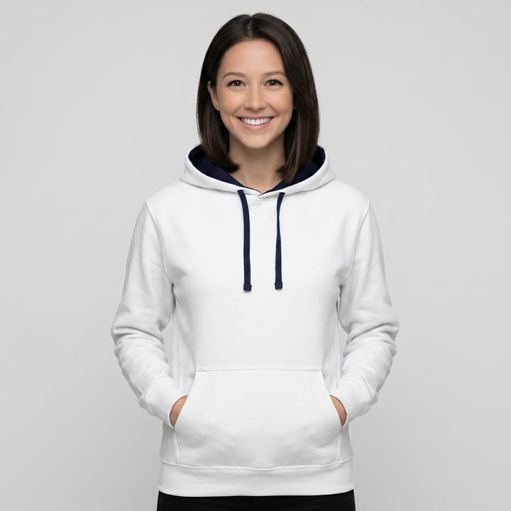 Blanc arctique/bleu foncé