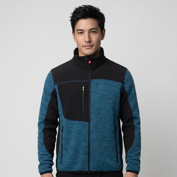 bleu chiné / noir, mottled blue / black