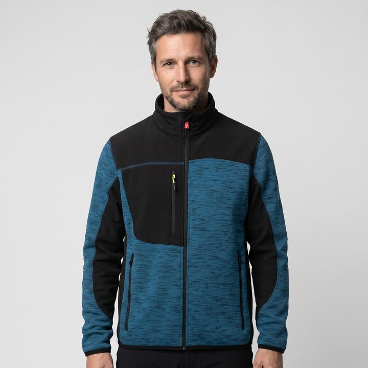 blau melange / schwarz, mottled blue/black