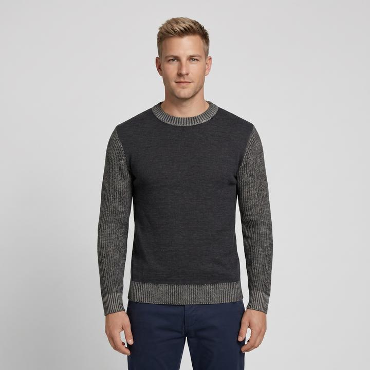 Black grey melange, Grau, Schwarz