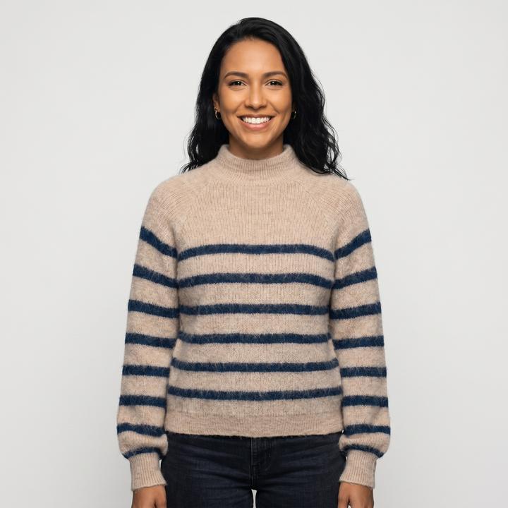 Beige gestreift, Marine