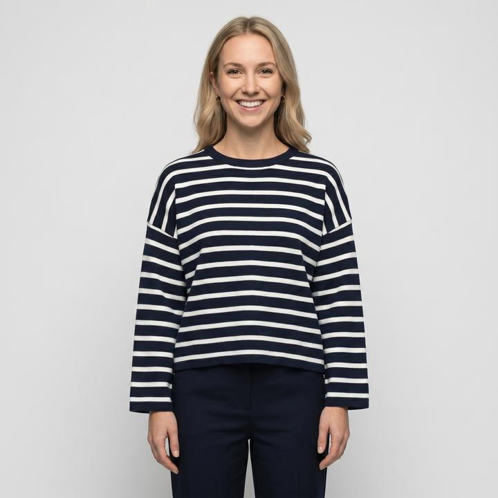Marine/Elfenbein Gestreift