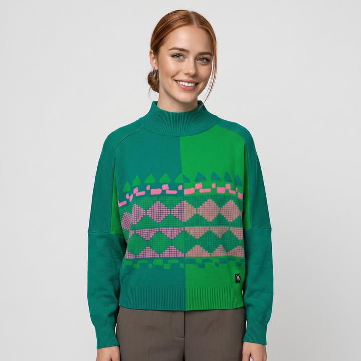 chunky pullover green