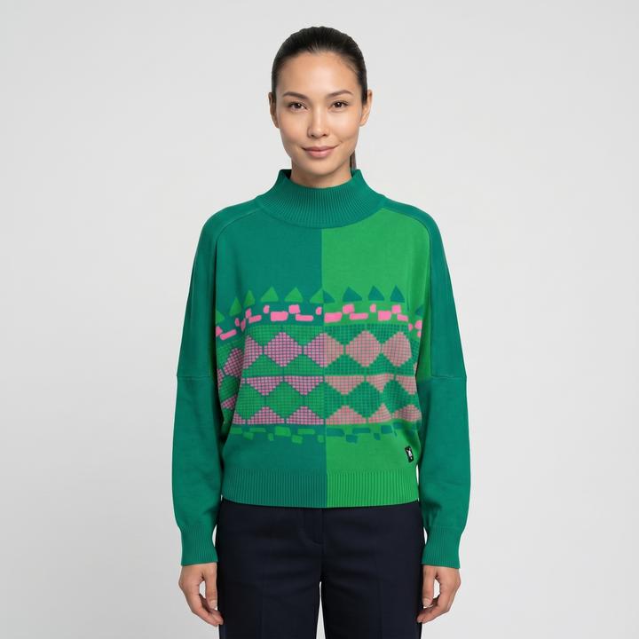 chunky pullover green