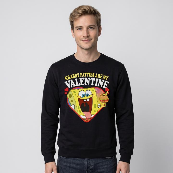 Spongebob Squarepants Unisex Adult Krabby Patties Are My Valentine Sweatshirt
